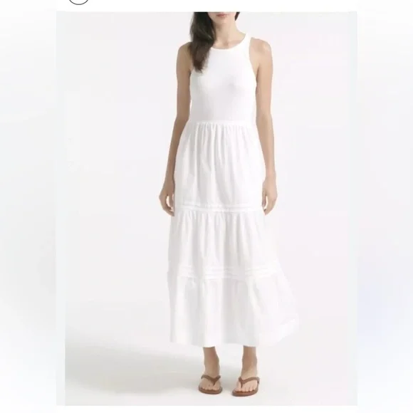 white maxi sun dress Valentina Linen Dress  Sunday St Tropez